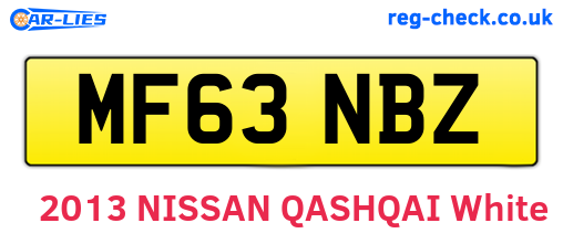 MF63NBZ are the vehicle registration plates.