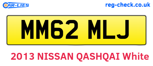 MM62MLJ are the vehicle registration plates.