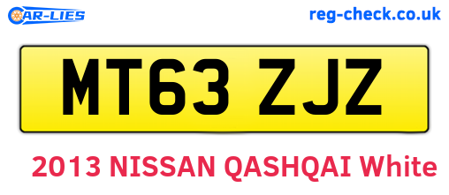 MT63ZJZ are the vehicle registration plates.