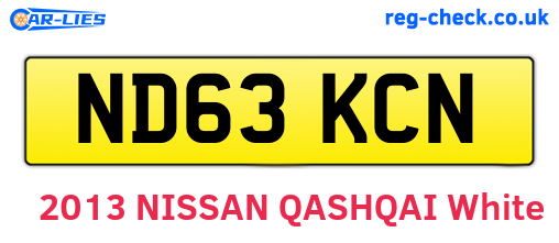 ND63KCN are the vehicle registration plates.