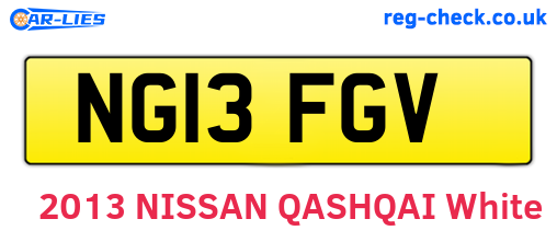 NG13FGV are the vehicle registration plates.