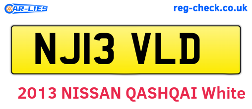 NJ13VLD are the vehicle registration plates.
