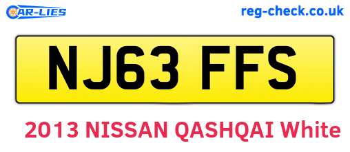 NJ63FFS are the vehicle registration plates.