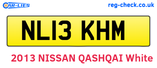 NL13KHM are the vehicle registration plates.