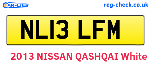 NL13LFM are the vehicle registration plates.