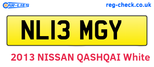 NL13MGY are the vehicle registration plates.