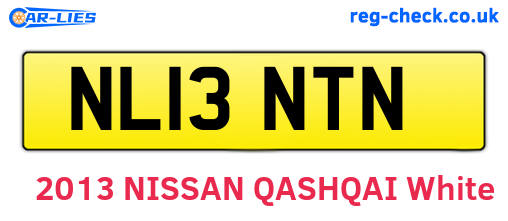 NL13NTN are the vehicle registration plates.