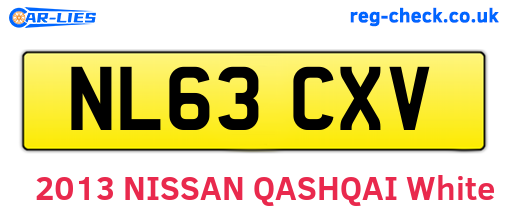 NL63CXV are the vehicle registration plates.