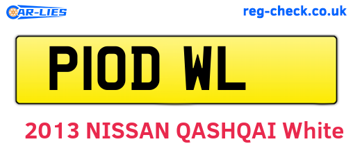 P10DWL are the vehicle registration plates.