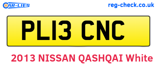 PL13CNC are the vehicle registration plates.