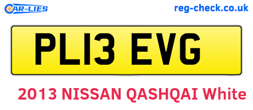 PL13EVG are the vehicle registration plates.