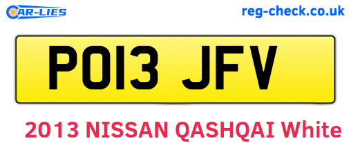 PO13JFV are the vehicle registration plates.