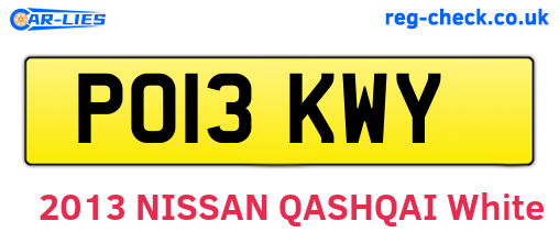 PO13KWY are the vehicle registration plates.