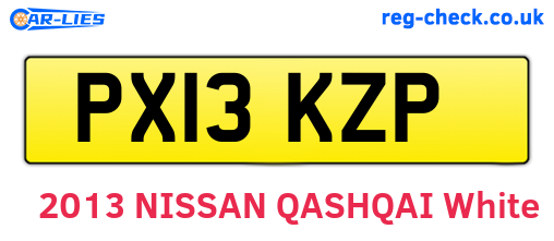 PX13KZP are the vehicle registration plates.