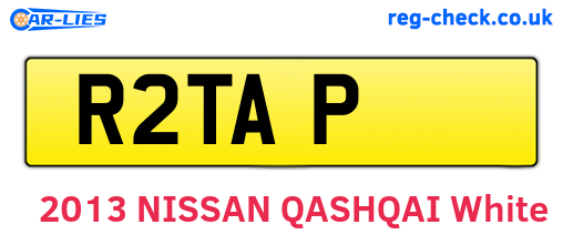 R2TAP are the vehicle registration plates.