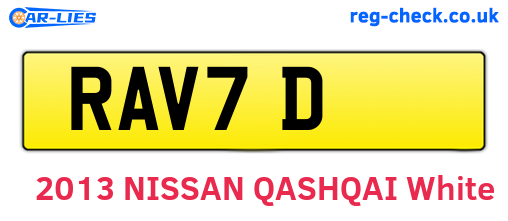 RAV7D are the vehicle registration plates.