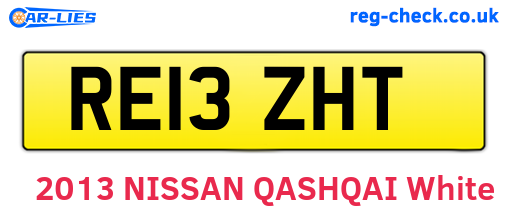 RE13ZHT are the vehicle registration plates.
