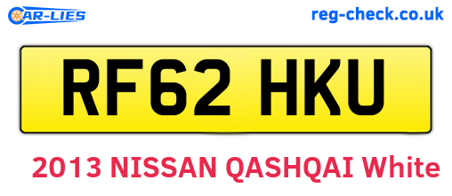 RF62HKU are the vehicle registration plates.
