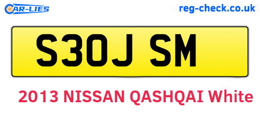 S30JSM are the vehicle registration plates.