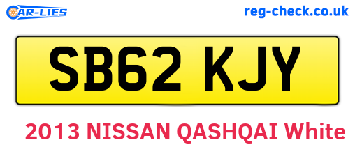 SB62KJY are the vehicle registration plates.
