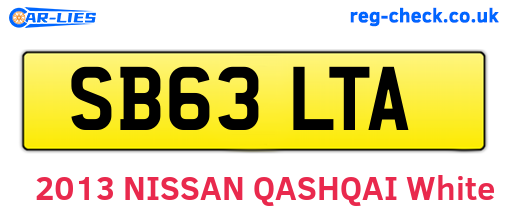 SB63LTA are the vehicle registration plates.
