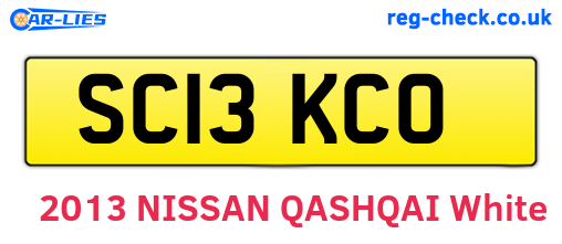 SC13KCO are the vehicle registration plates.