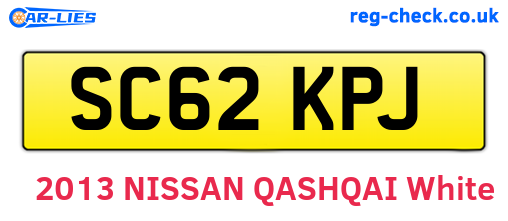 SC62KPJ are the vehicle registration plates.