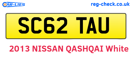 SC62TAU are the vehicle registration plates.