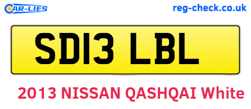 SD13LBL are the vehicle registration plates.