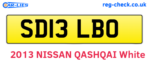SD13LBO are the vehicle registration plates.