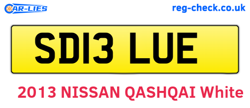 SD13LUE are the vehicle registration plates.