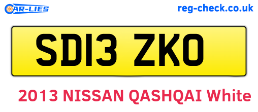 SD13ZKO are the vehicle registration plates.