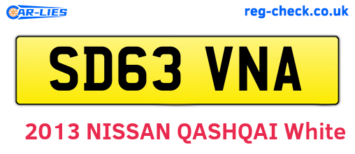 SD63VNA are the vehicle registration plates.