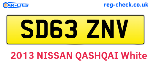 SD63ZNV are the vehicle registration plates.