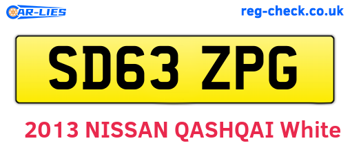 SD63ZPG are the vehicle registration plates.