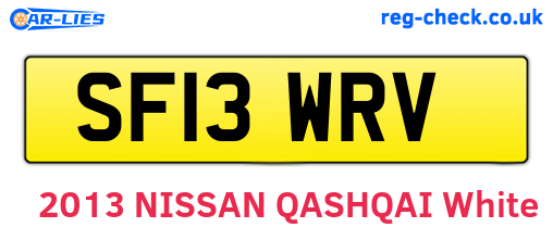 SF13WRV are the vehicle registration plates.