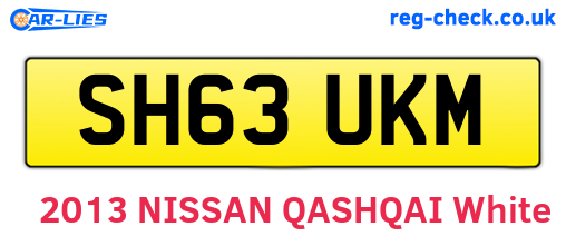 SH63UKM are the vehicle registration plates.
