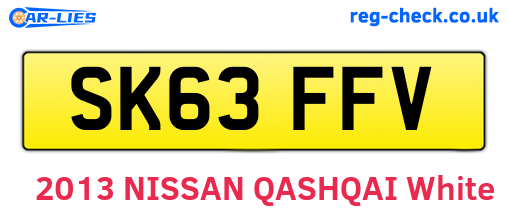 SK63FFV are the vehicle registration plates.
