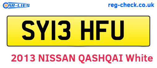 SY13HFU are the vehicle registration plates.