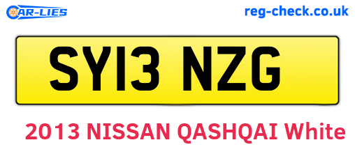 SY13NZG are the vehicle registration plates.