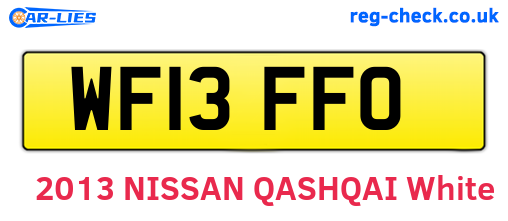 WF13FFO are the vehicle registration plates.