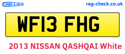 WF13FHG are the vehicle registration plates.