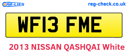 WF13FME are the vehicle registration plates.