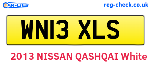 WN13XLS are the vehicle registration plates.