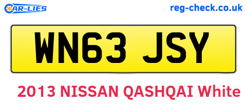 WN63JSY are the vehicle registration plates.