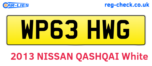 WP63HWG are the vehicle registration plates.