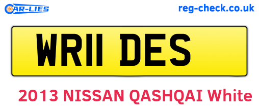 WR11DES are the vehicle registration plates.