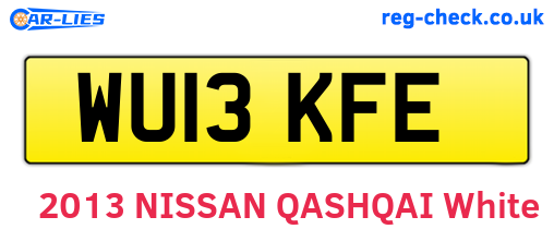 WU13KFE are the vehicle registration plates.