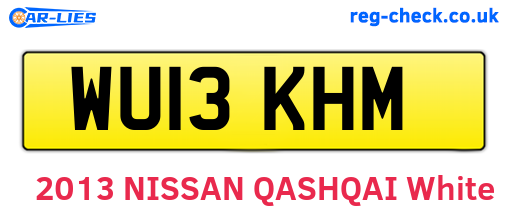 WU13KHM are the vehicle registration plates.