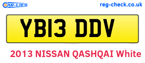 YB13DDV are the vehicle registration plates.